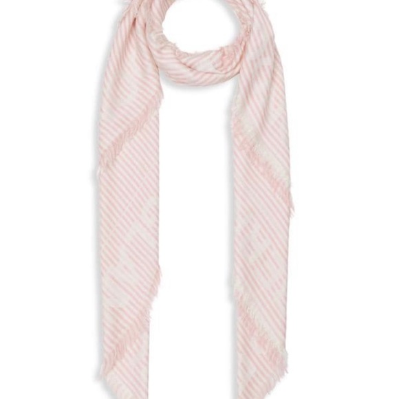BNWT BURBERRY STRIPED LOGO JACQUARD LARGE SQUARE SCALF - Picture 7 of 14